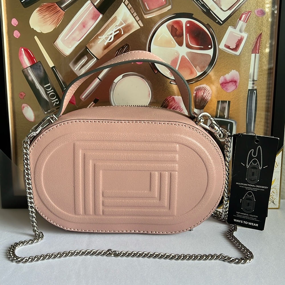 Karl Lagerfeld Pink Oval Crossbody Bag Blush Color - Picture 3 of 17
